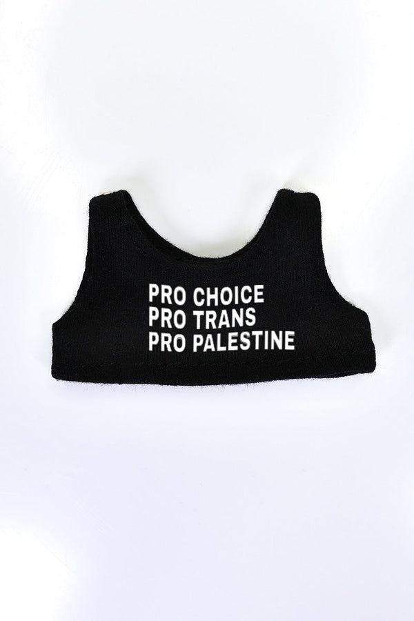 Pro-Gressive Fashion Figure Crop Tank in Black