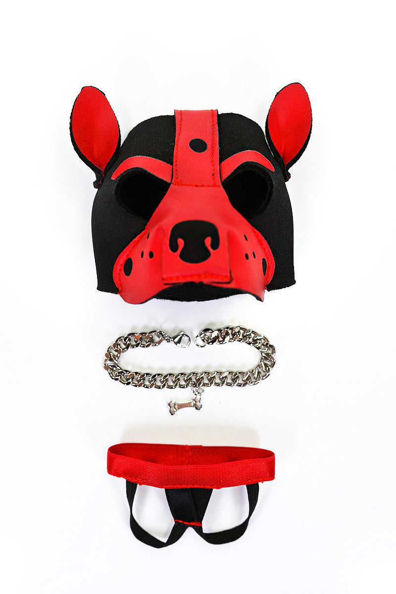 Red Pup Play Monster Doll Full Look Outfit Set