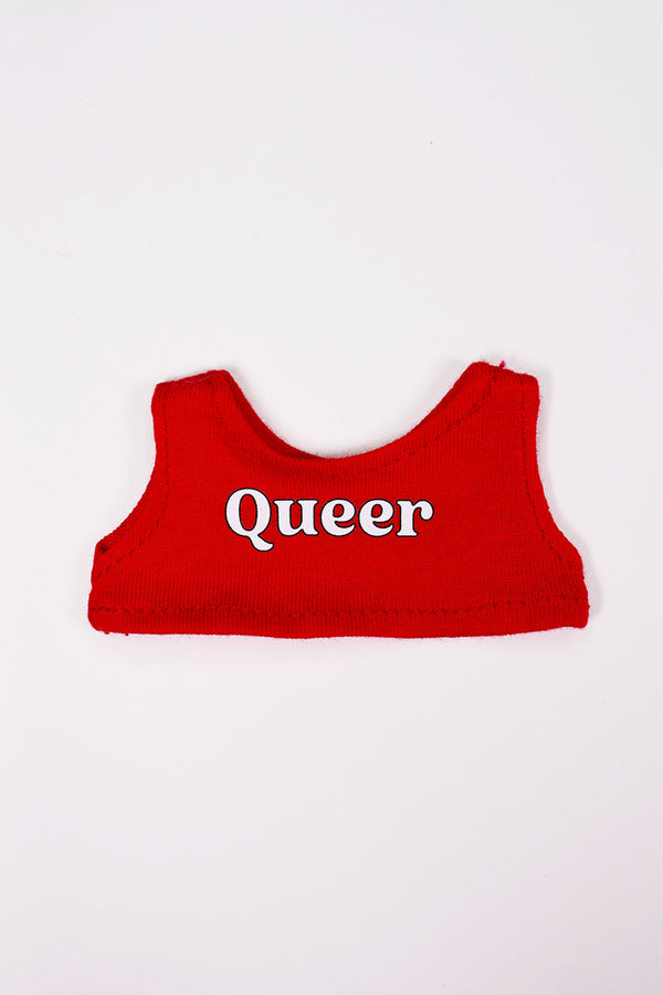 Queer Fashion Figure Crop Tank in Red
