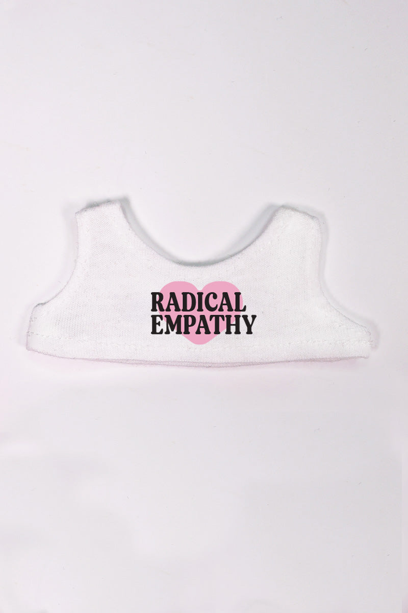 Radical Empathy Fashion Figure Crop Tank- White