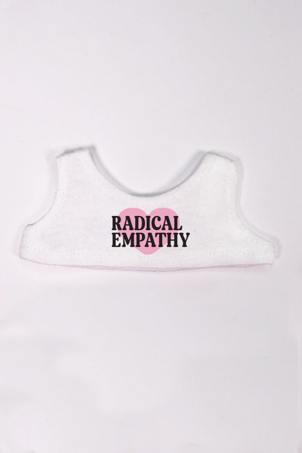 Radical Empathy Fashion Figure Crop Tank in White