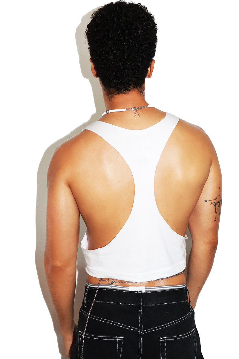 Rain On Me Tsunami Crop String Tank- White – Marek+Richard