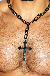 Graveyard Crosses Necklace - Black