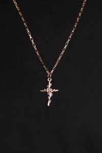 Rose CrossNecklace - Silver