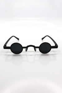 Steampunk Round Sunglasses – Black