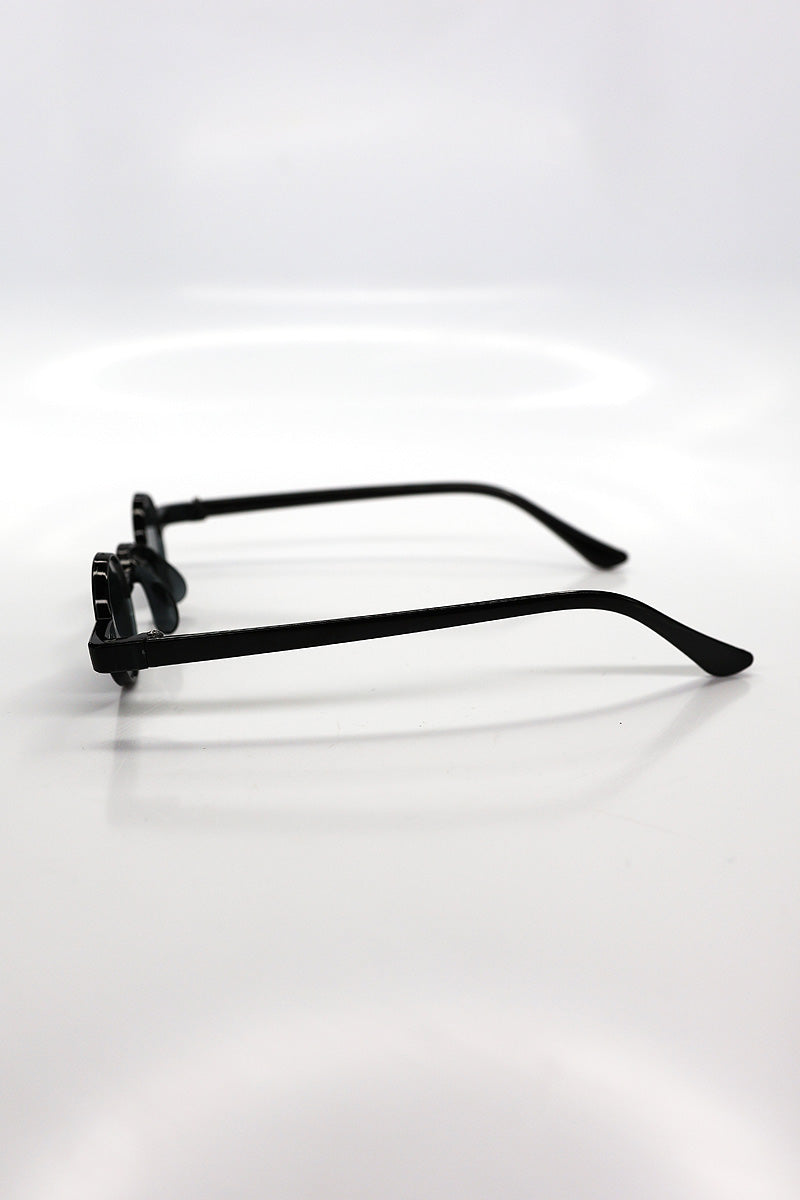 Steampunk Round Sunglasses – Black