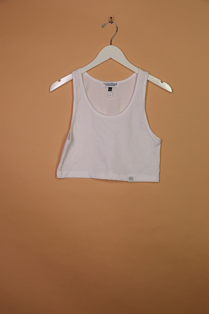 Sample#00879- Crop Racerback White-XS