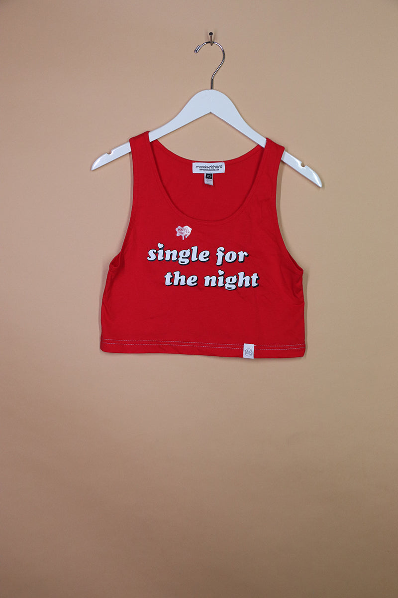 Sample#00881- Single Night Crop Racerback-XS