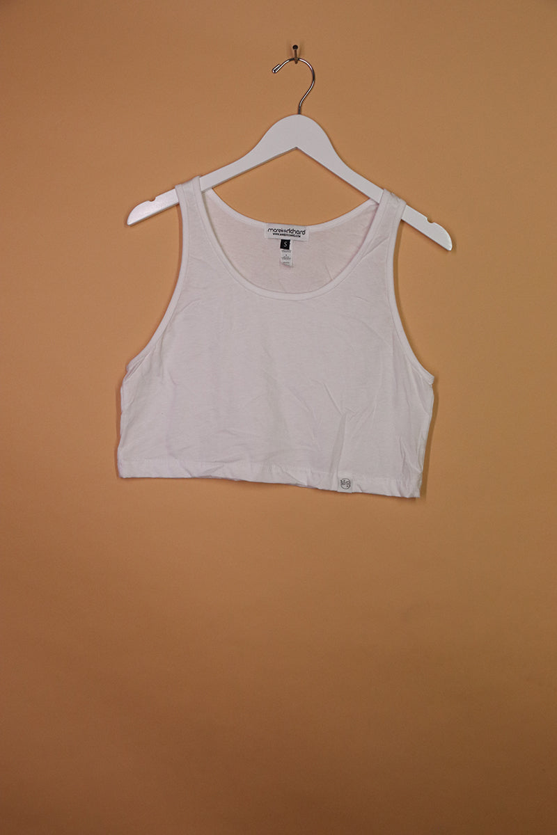Sample#00883- Crop Racerback White-S