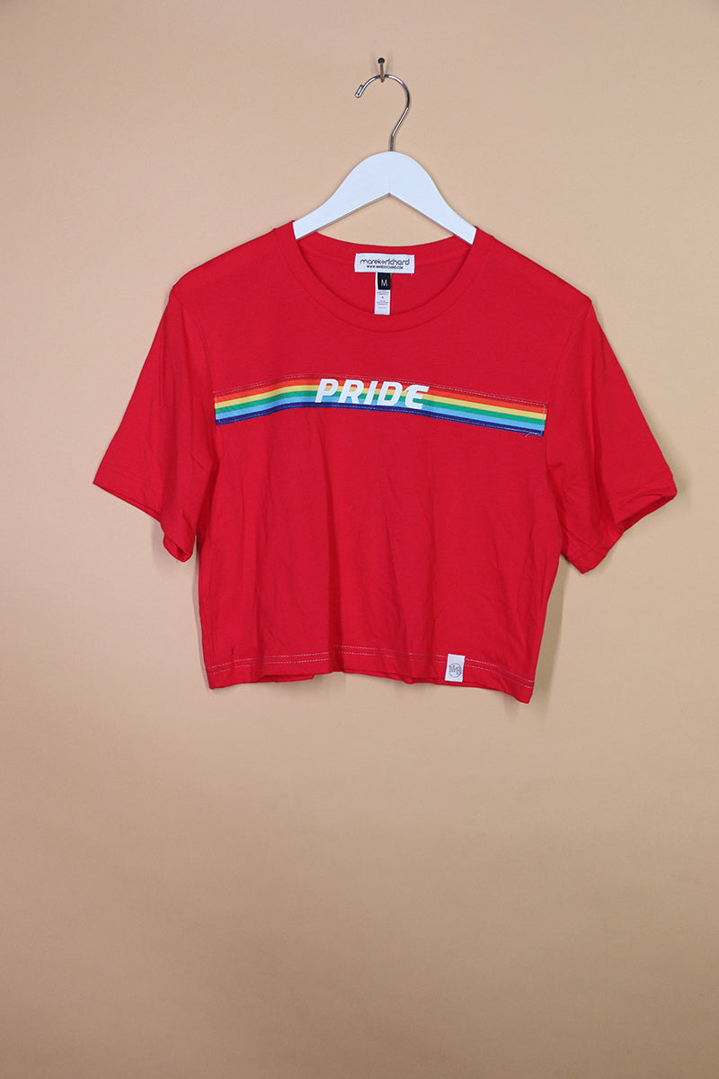 Sample#00911- Pride Ribbon Crop Tee-M