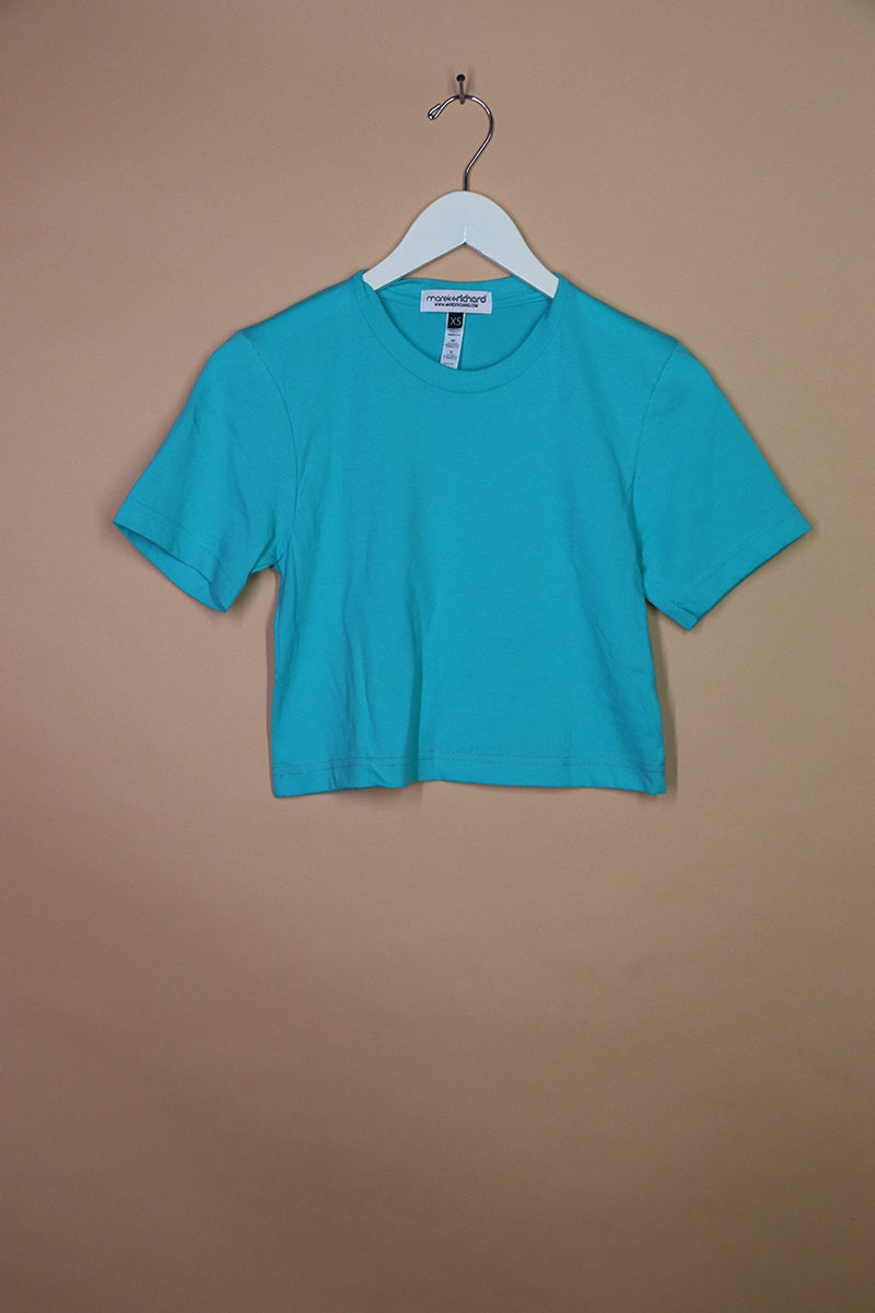 Sample#00920- Crop Tee Teal-XS