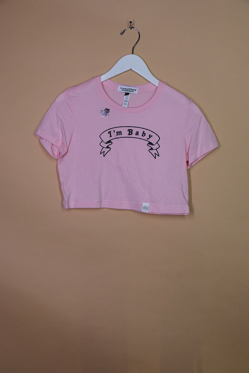 Sample#00930- I'm Baby Fitted Crop Tee-L