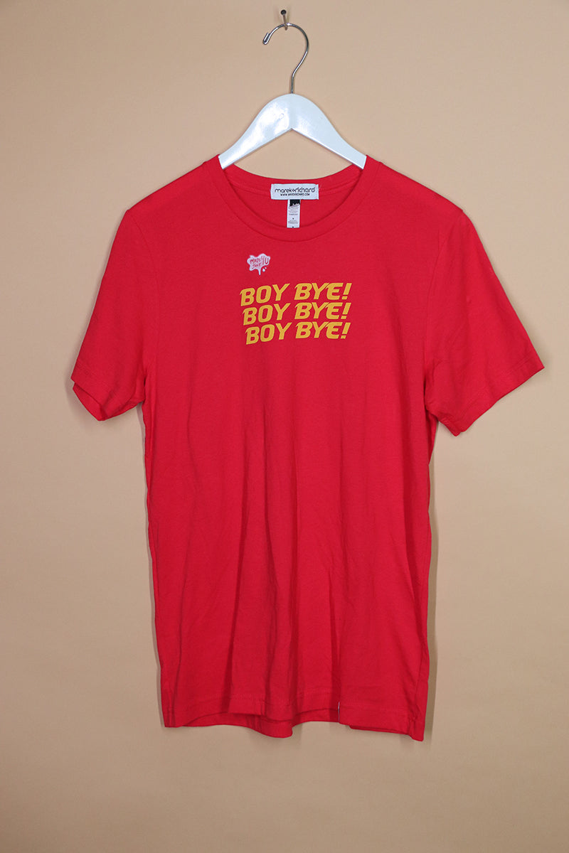 Sample#00997- Boy Bye Tee Red-M