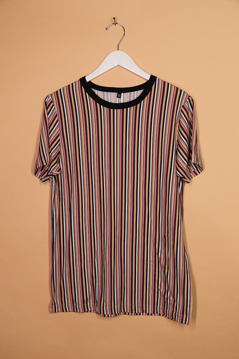 Sample#00998- Purple Stripes Tee- M