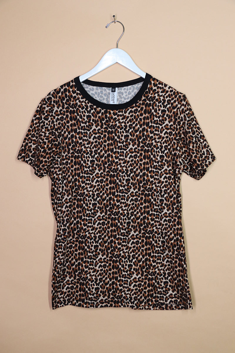 Sample#00999- Leopard Print Tee-M