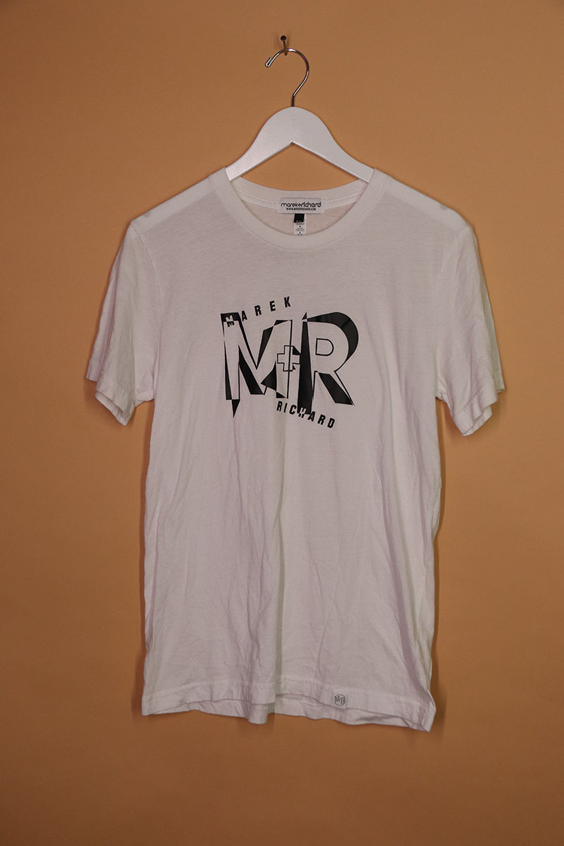 Sample#01010- MR Logo White Tee-M