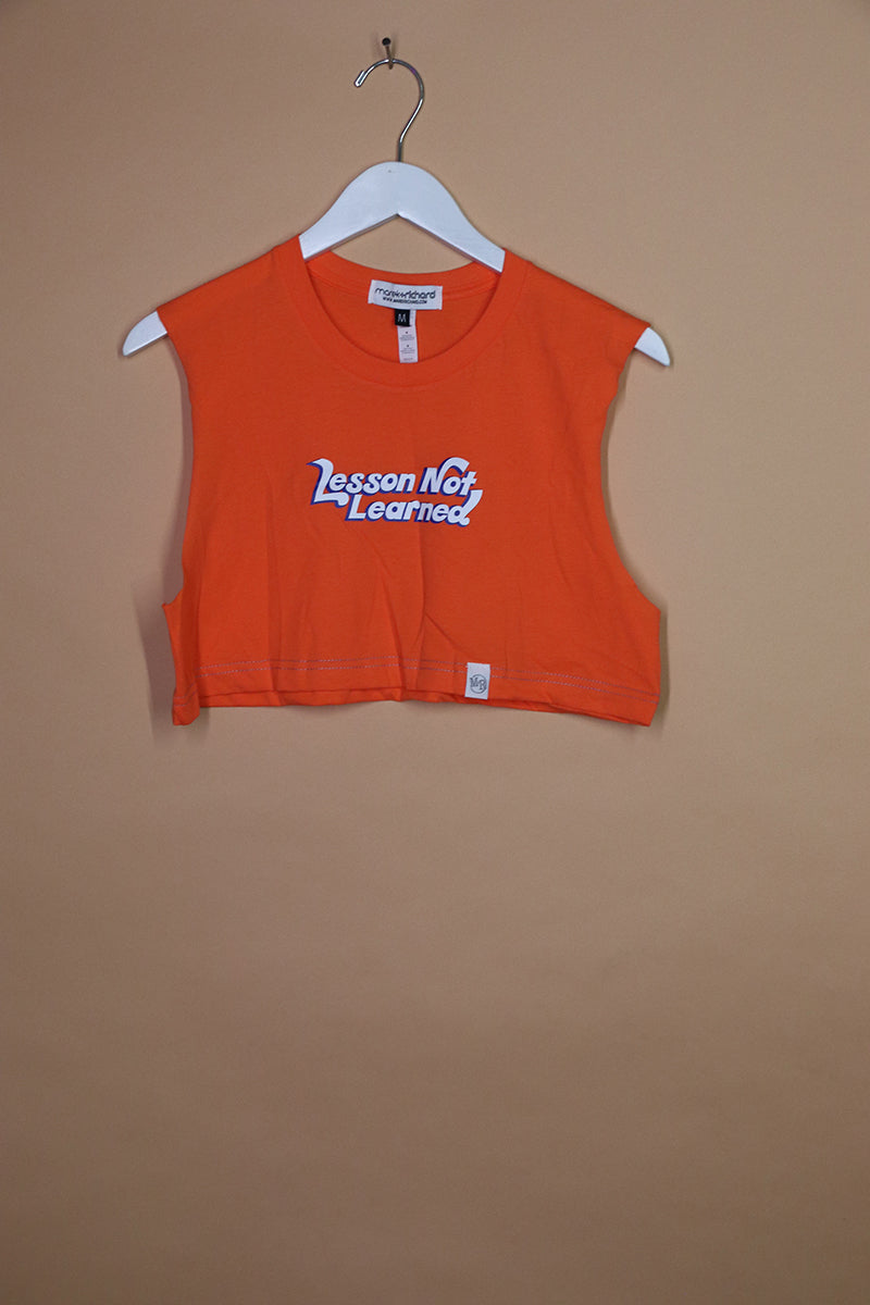 Sample#01020- Lesson Not Learned Extreme Crop Tank-M