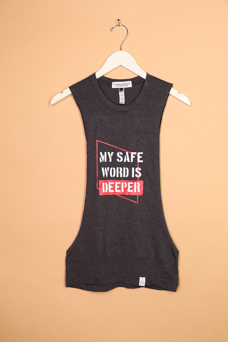 Sample#01071- My Safe Word Low Arm Tank-XS