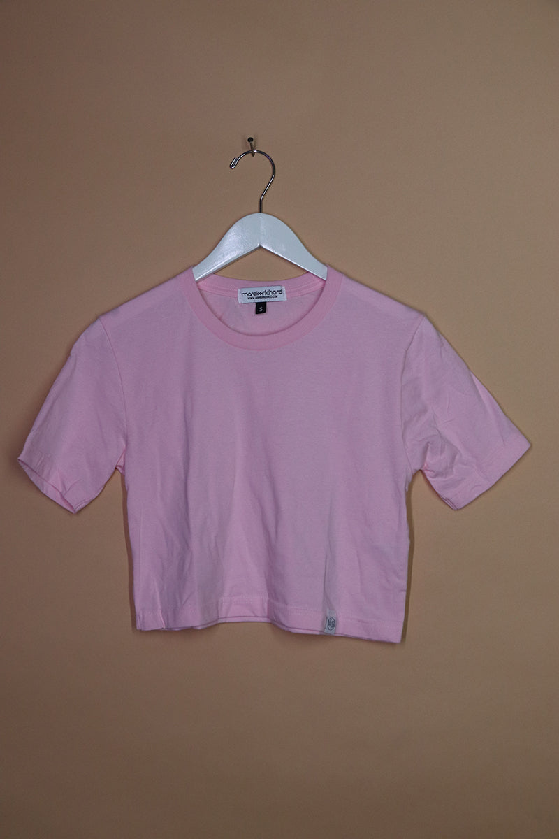Sample#01111- Core Pink Crop Tee-S