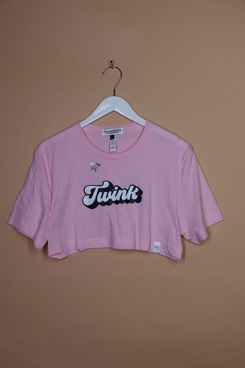 Sample#01120- Twink Pink Extreme Crop Tee-L