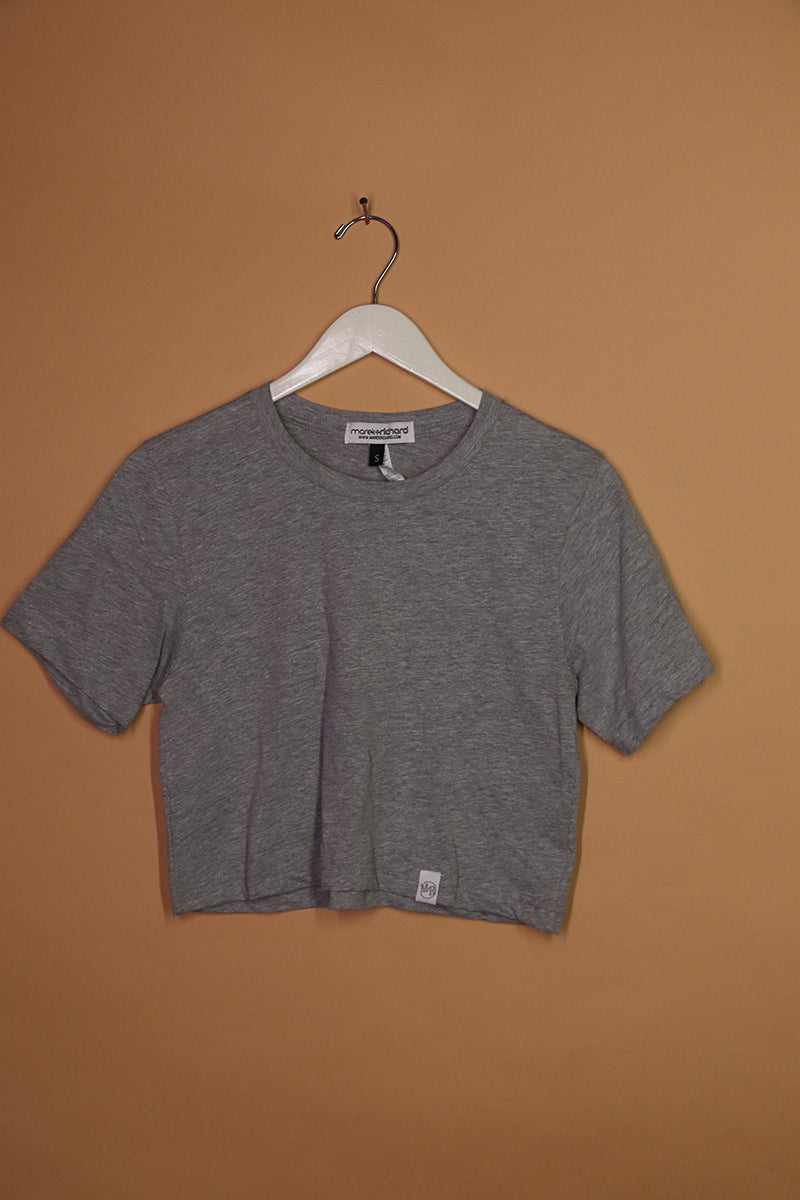 Sample#01123- Core Grey Crop Tee-S
