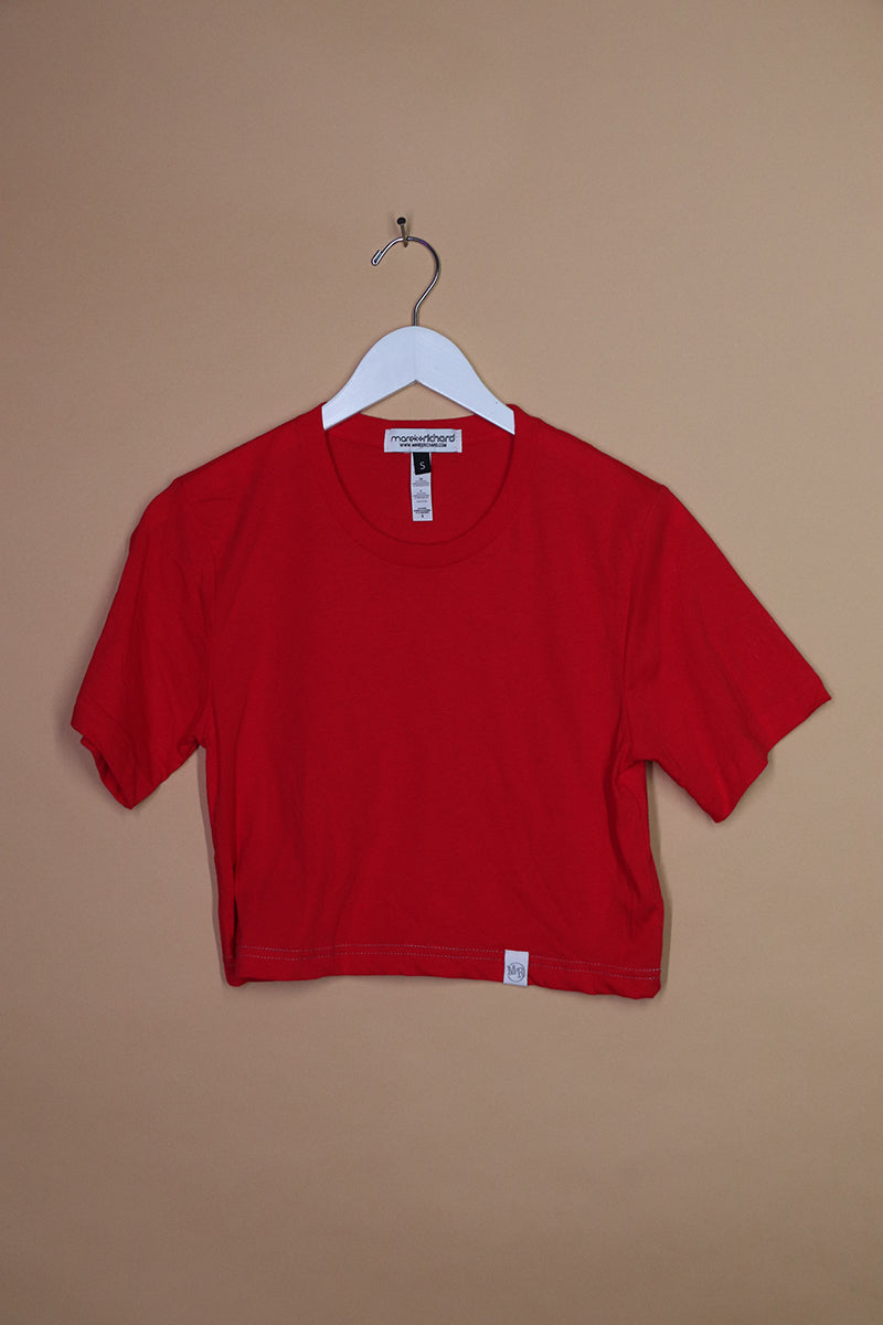 Sample#01125- Core Red Crop Tee-S