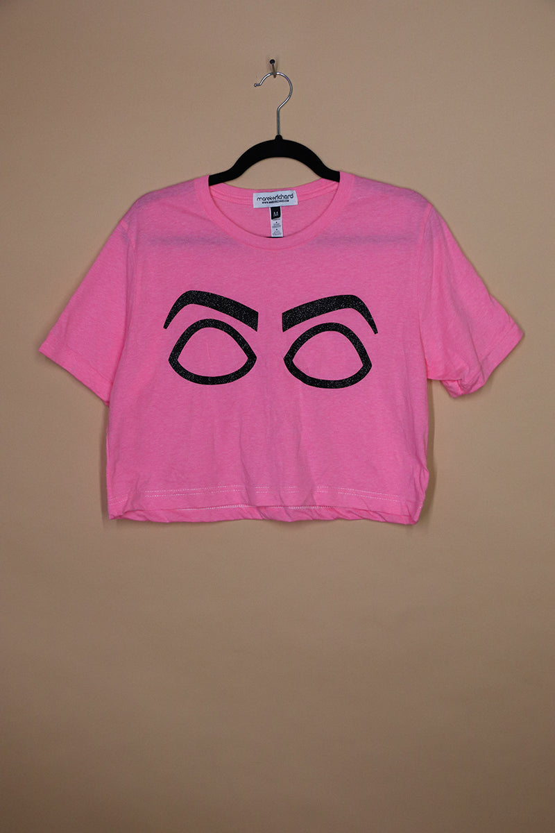 Sample#01193- Sleeping Bitch Face Crop Tee-M