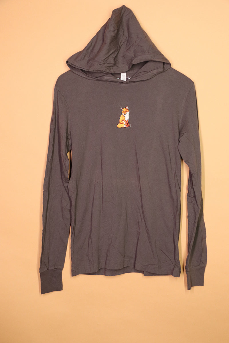 Sample#01280- Fox Patch Grey Tshirt Hoodie-S