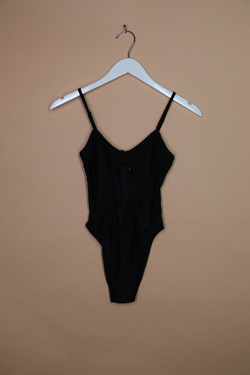 Sample#01306- Hole Cutout Femme Bodysuit-S
