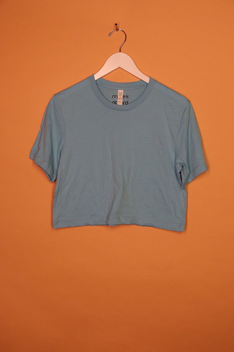 Sample#01311- Core Sky Blue Crop Tee-M
