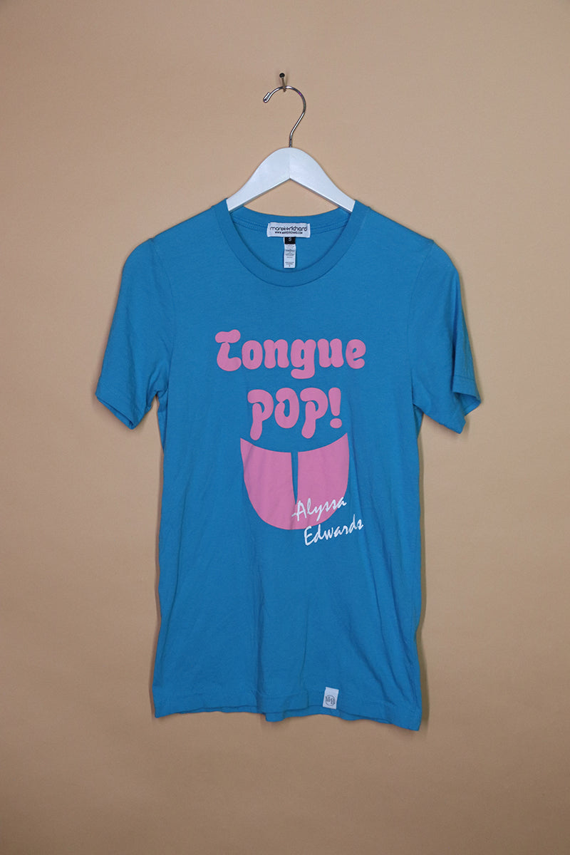 Sample#01316- Tongue Pop Blue Tee-S