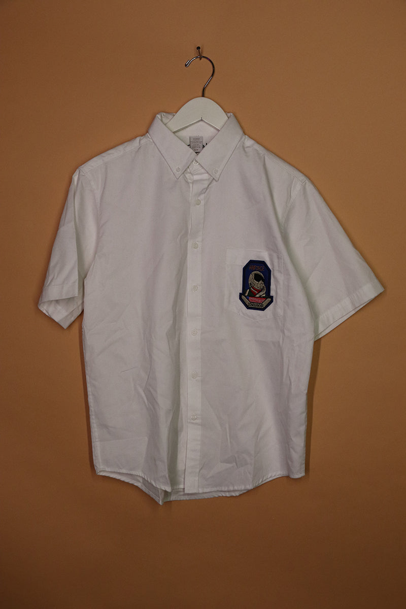 Sample#01338- Air Force Button Down Whit Shirt-S