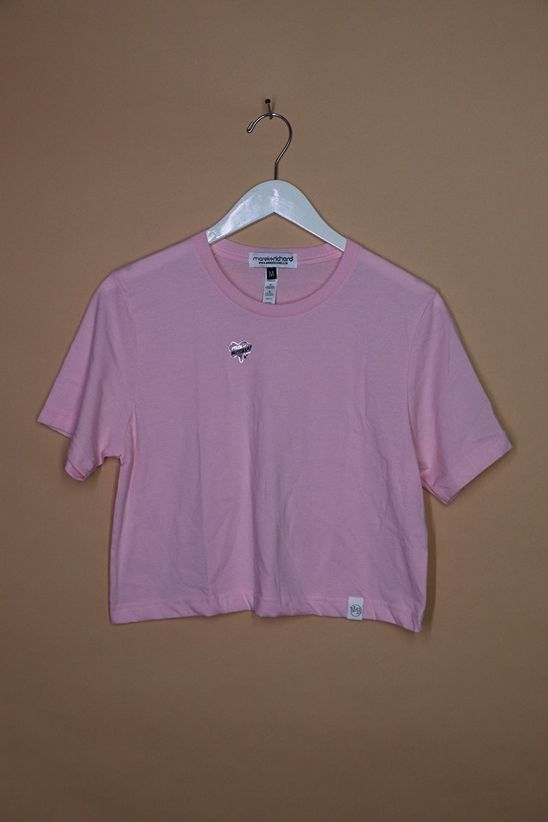 Sample#01368- Core Pink Crop Tee-M