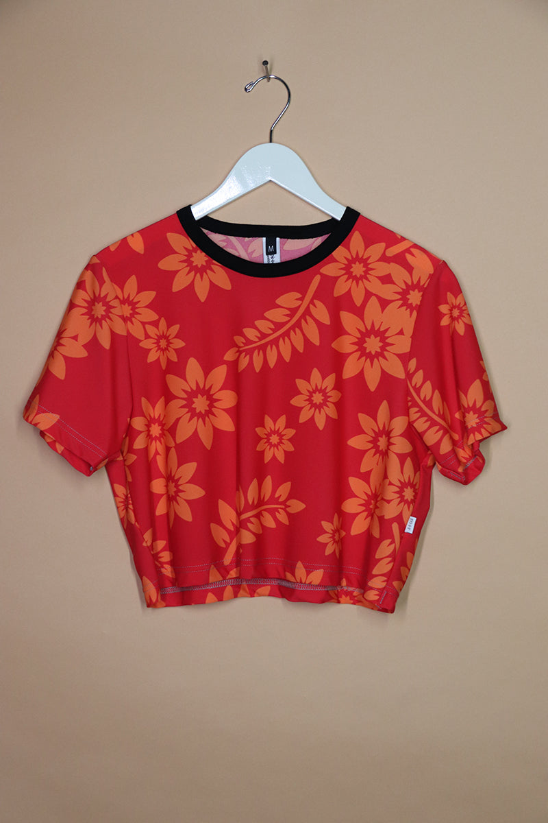 Sample#01412- Hawaii Red Crop Tee-M