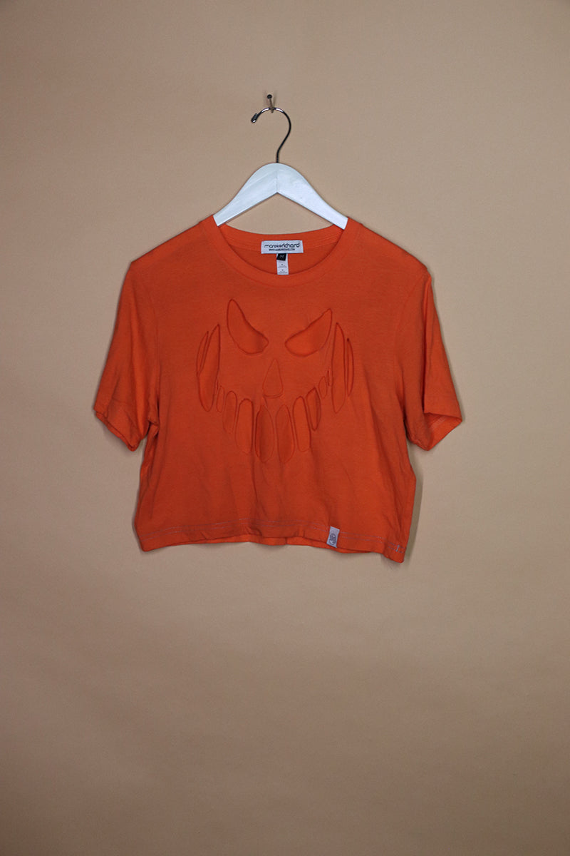 Sample#01439- Pumpkin Cutout Crop Tee-M