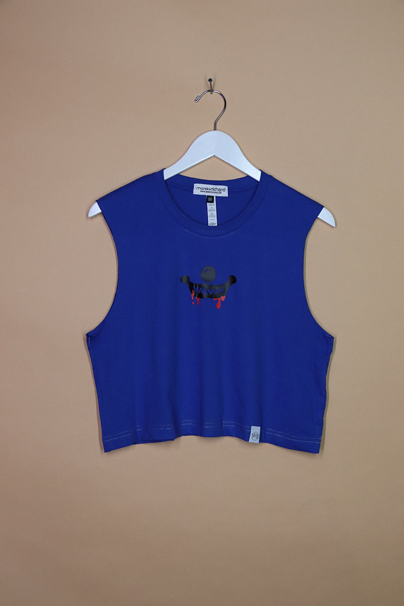 Sample#01725- Clown Face Crop Tank-M