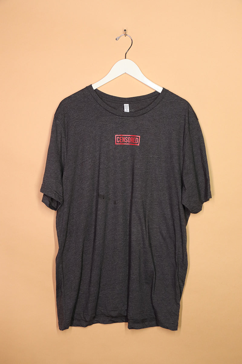 Sample#01785- Censored Charcoal Tee-2XL