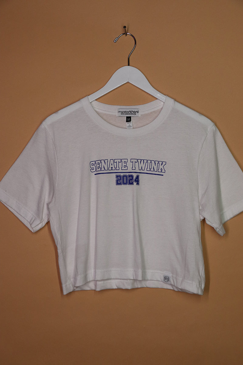 Sample#01825- Seante Twink White Crop Tee-M