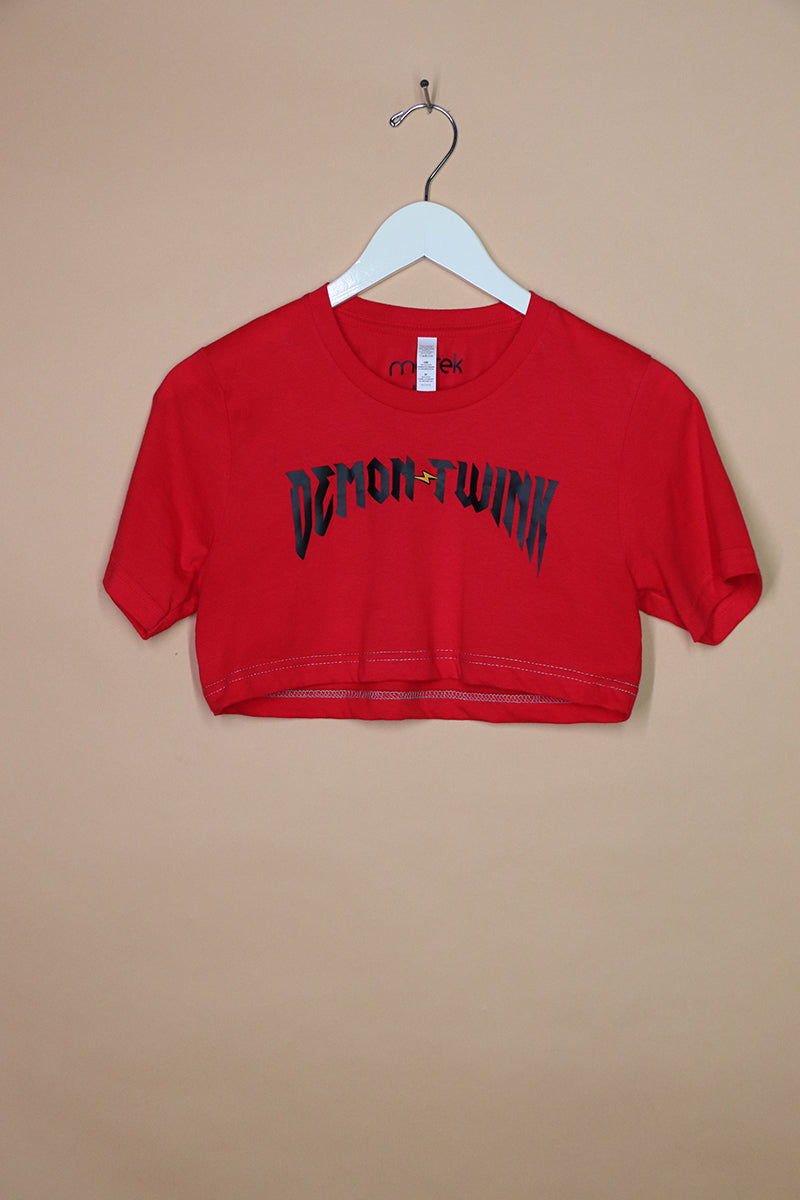 Sample#01844- Demon Twink Red Extreme Crop Tee-XS