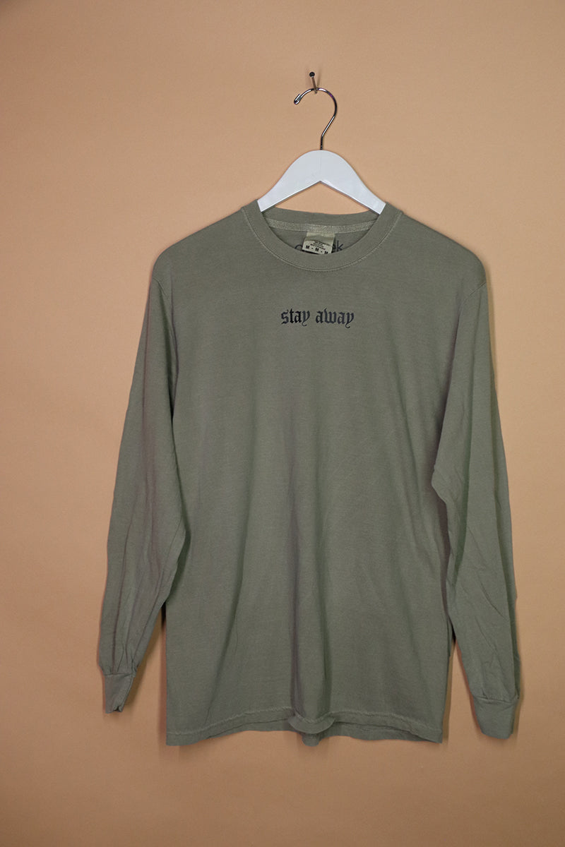 Sample#01872- Stay Away Stone Long Sleeve Tee-M