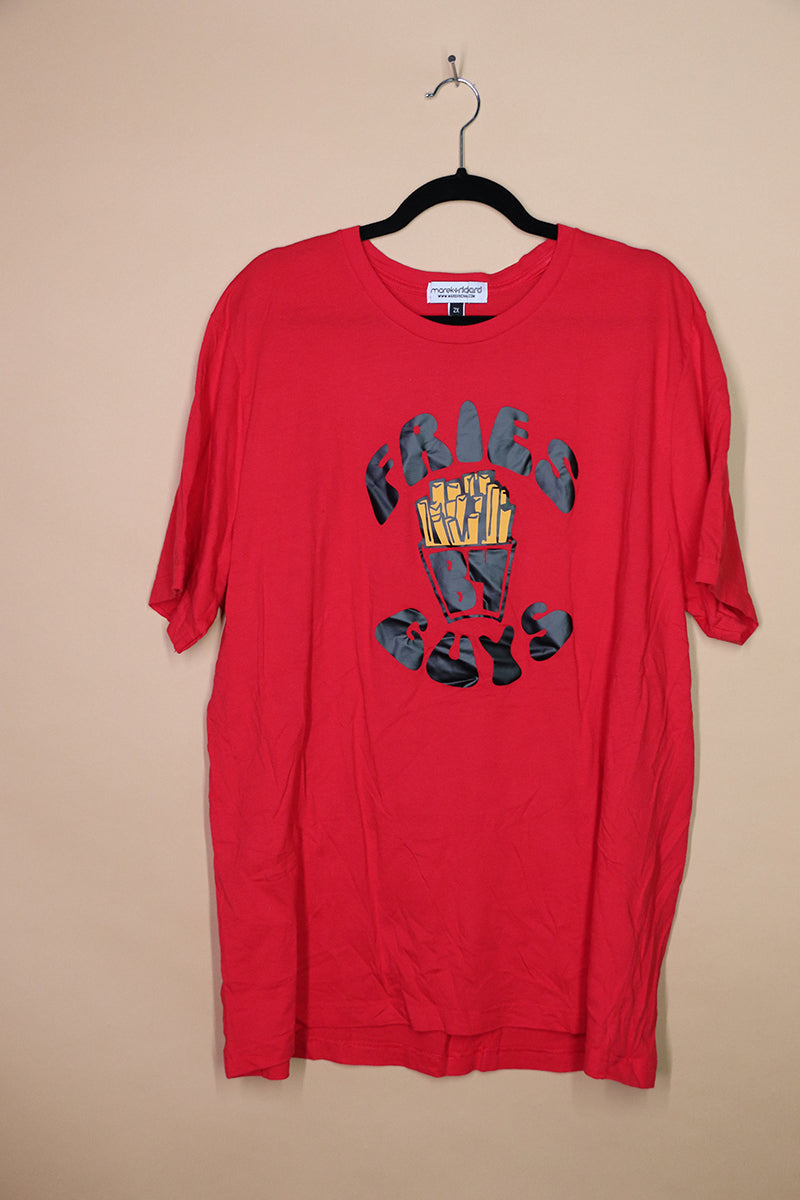 Sample#01878- Fries Before Guys Red Tee-2XL