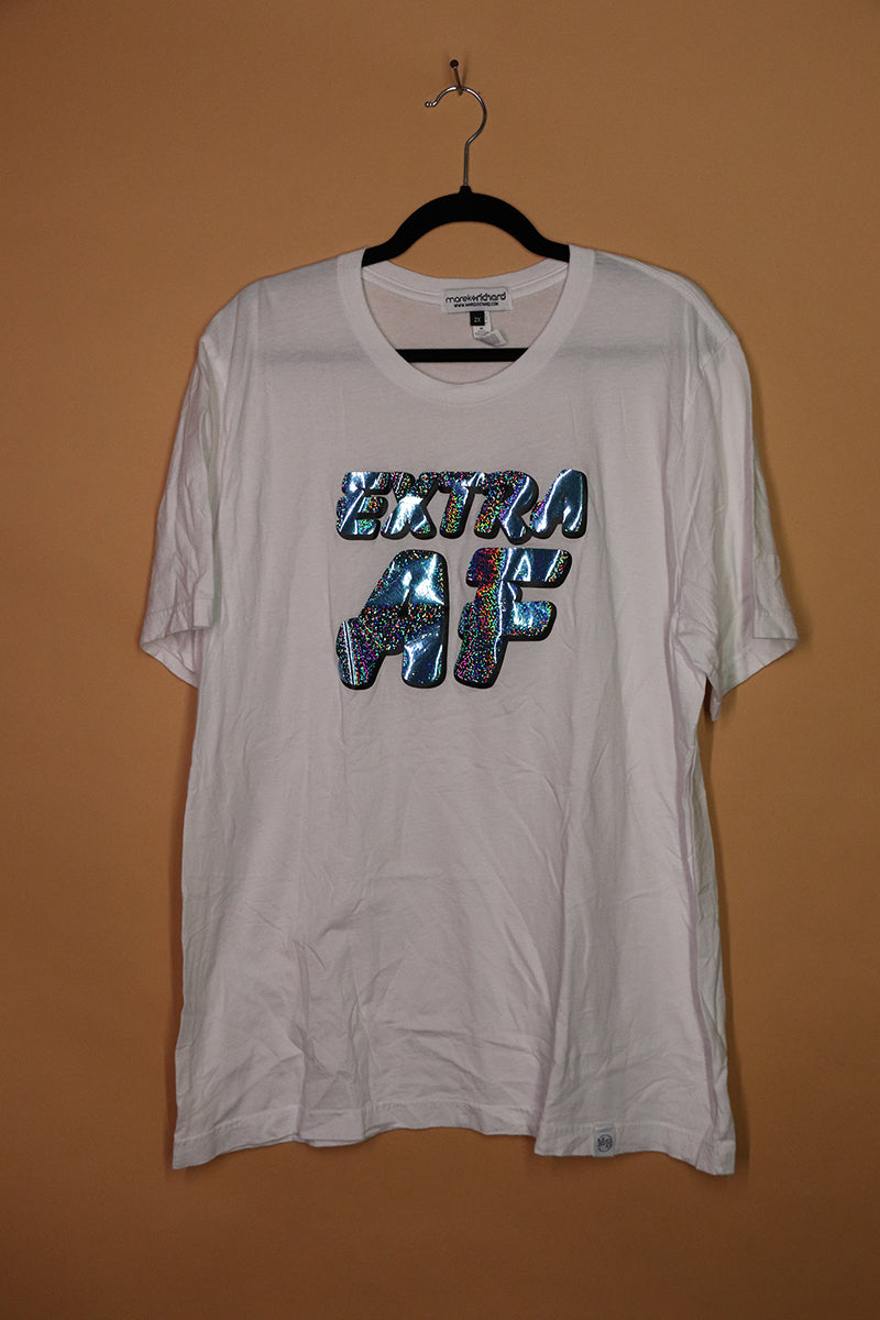 Sample#01886- Extra Af White Tee-2XL