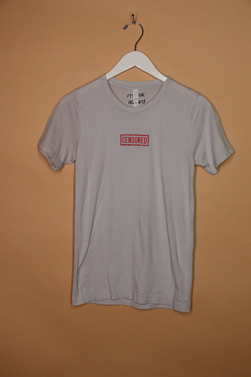 Sample#01907- Censored Grey Tee-XS