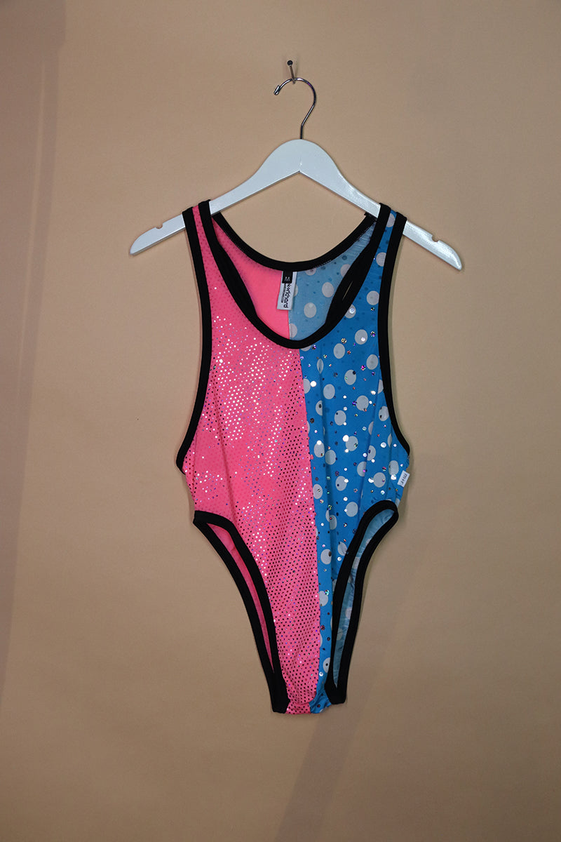 Sample#01948- Half Anf Halk Bikini Bodysuit-M