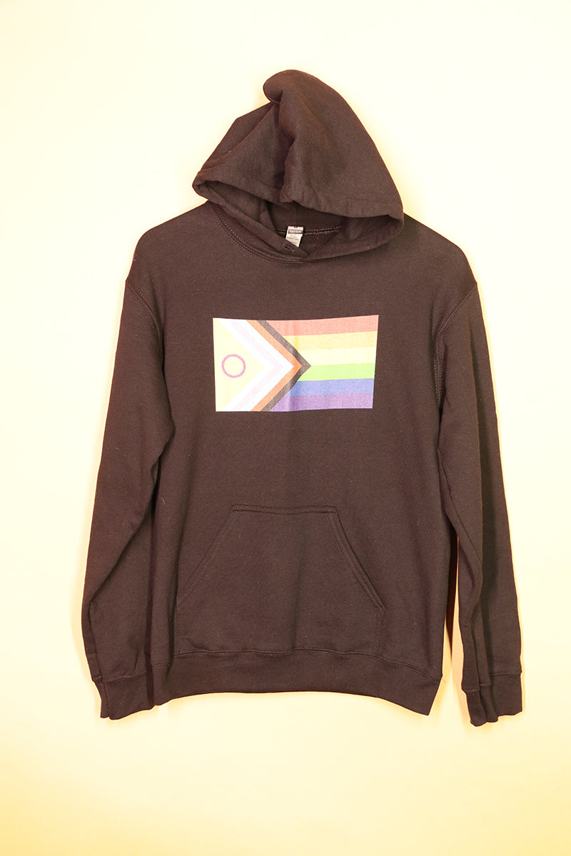 Sample#02008- Newest Pride Flag Black Hoodie-S