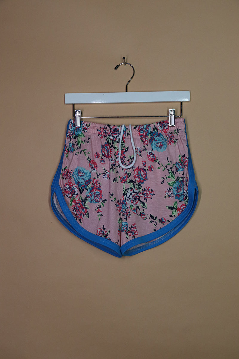 Sample#02031- Trans Floral Pink Running Shorts-S