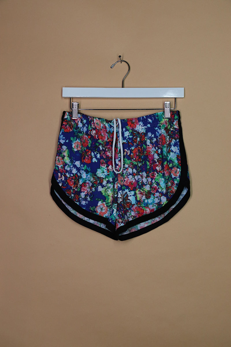 Sample#02035- Monet Floral Running Shorts-S