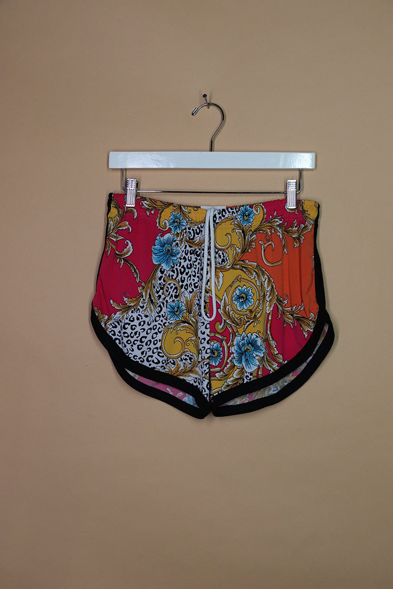 Sample#02064- Maximalist Orange Running Shorts-M