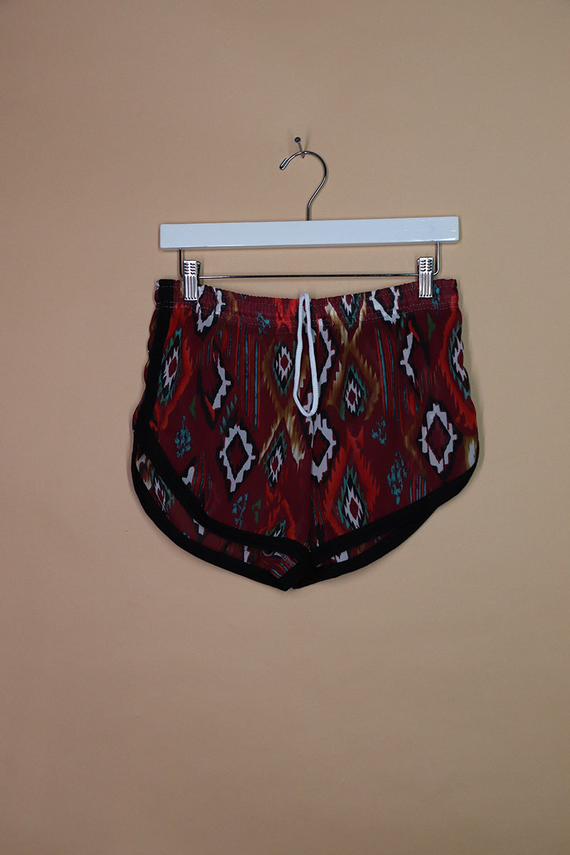 Sample#02075- Southwestern Dusk Chiffon Running Shorts-S