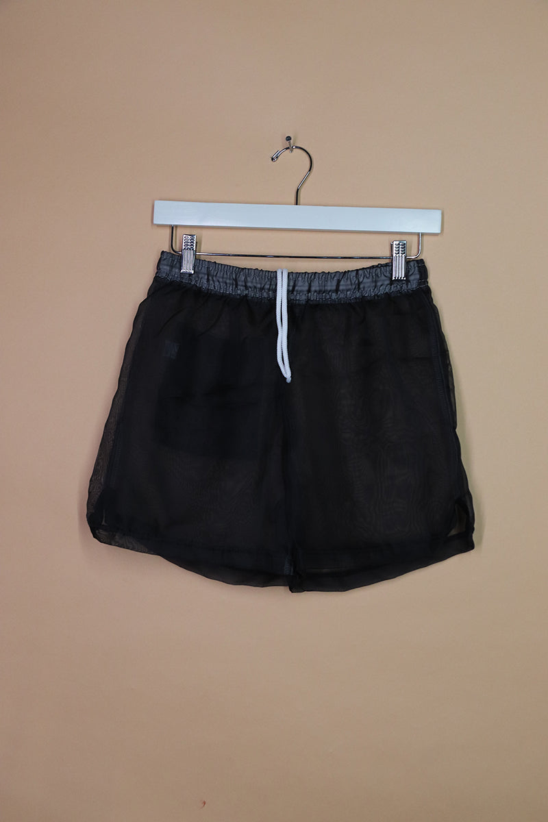 Sample#02118- Black Mesh Athletic Shorts-S